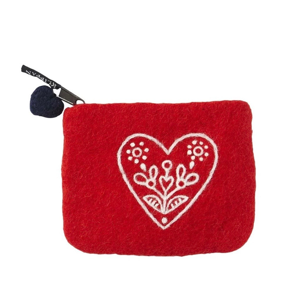 Klippan Geldbörse "Heart & Flower“ rot