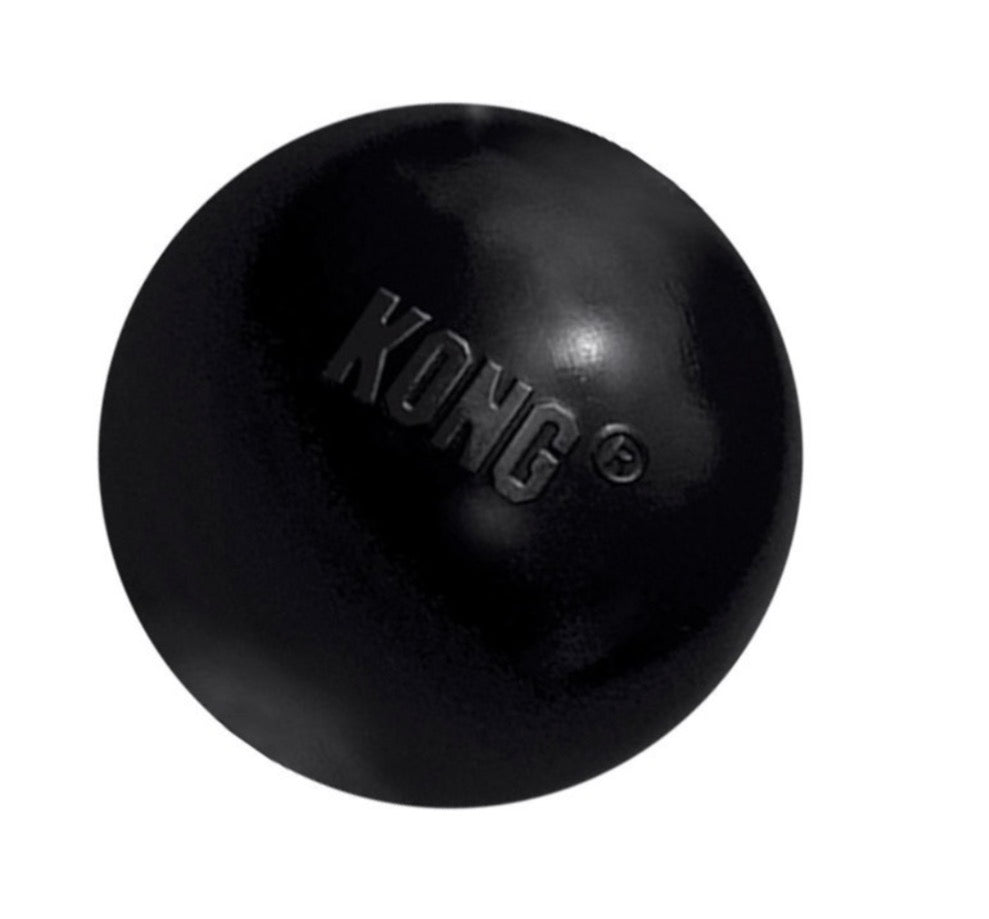 Schwarzer Ball mit Loch der Firma Kong 