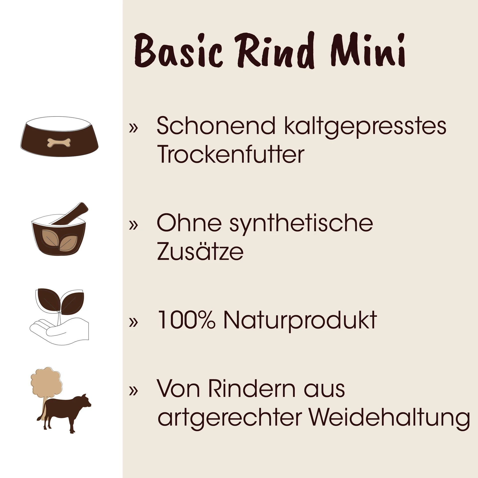 Merkmale von Basick Rind Mini