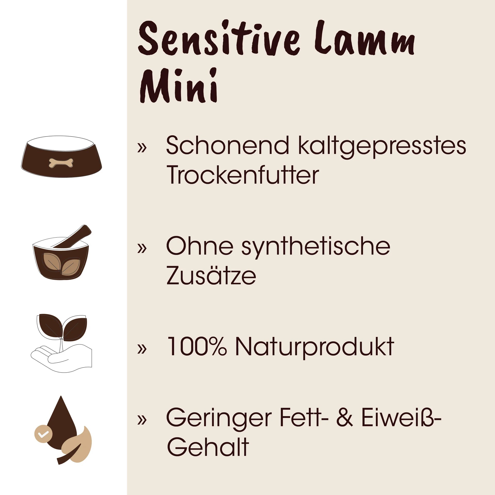 Merkmale von Sensitive Lamm Mini
