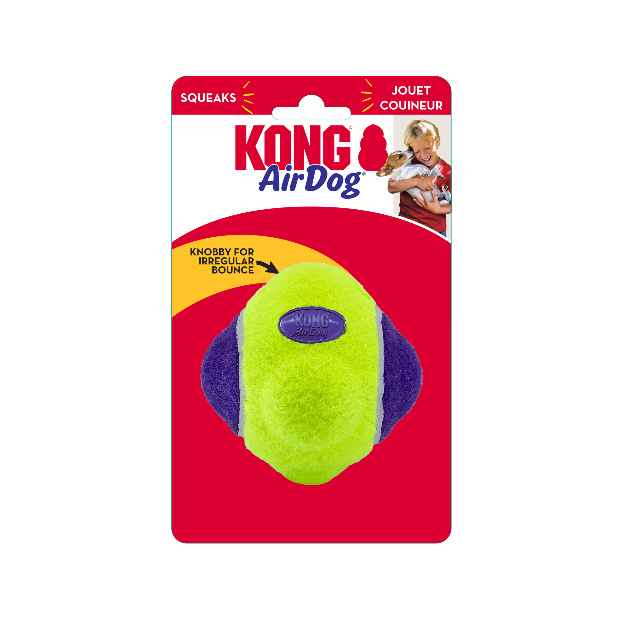 KONG Airdog Squeaker Knobby Ball