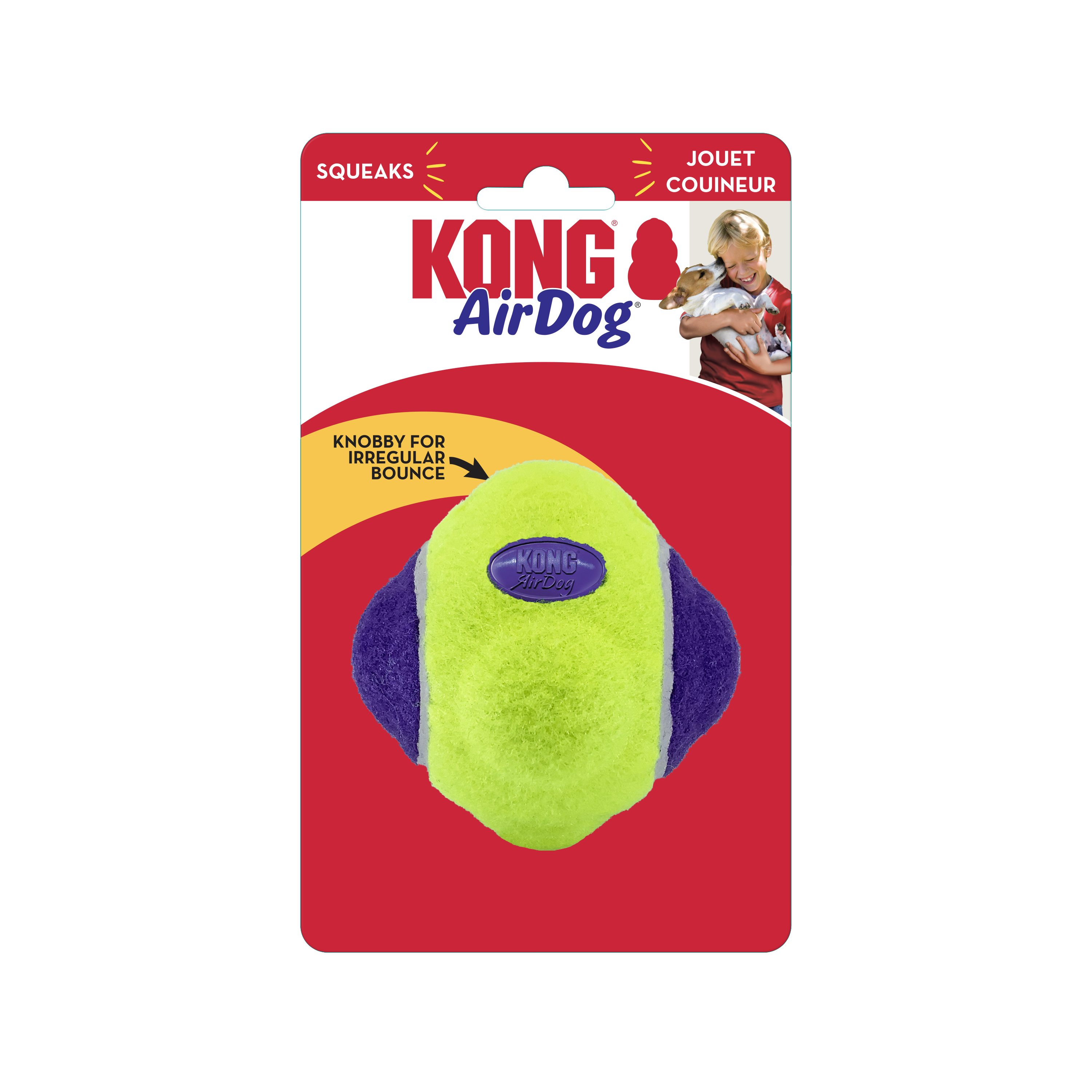KONG Airdog Squeaker Knobby Ball