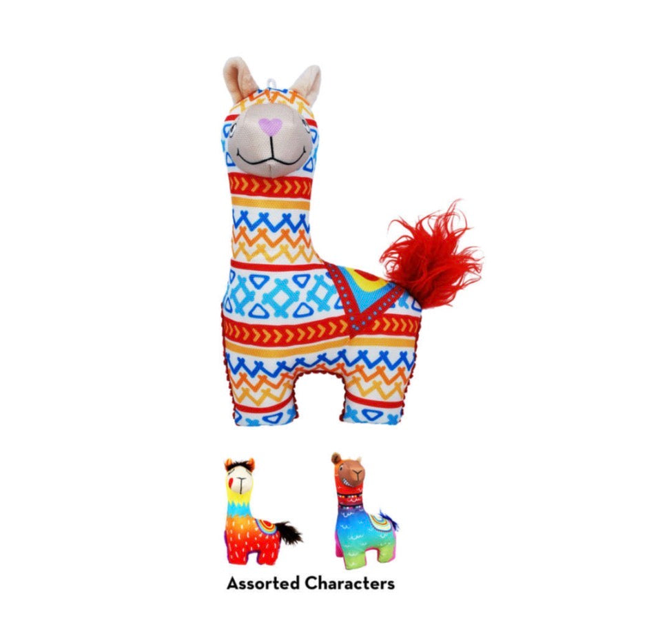 KONG Ballistic Vibez Lama in Größe S - robustes Hundespielzeug aus strapazierfähigem Material, assortierte Farben