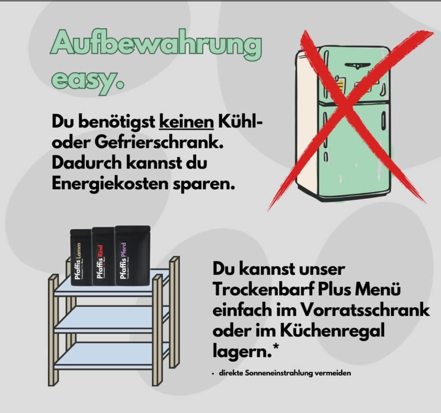 Aufbewahrungstipp für Trockenbarf 