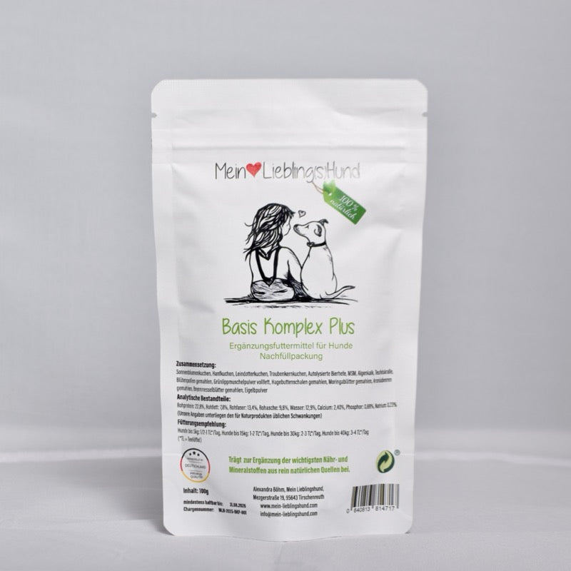 Basis Komplex Plus von Mein LieblingsHund – natürliche Ergänzung für Hunde im Nachfüllpack, unterstützt Vitalität und Ernährung
