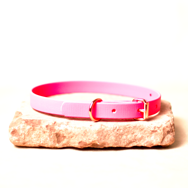 Biothane Halsband Coral rosa 35cm