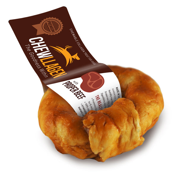 ChewLagen Beef Donut – robuster Kauknoten für Hunde aus Rind zur Zahnpflege und langanhaltendem Kauspaß
