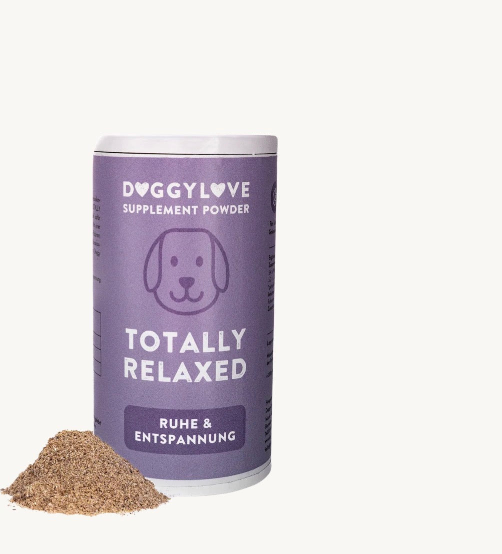 Eine Dose Supplement für Ruhe und Entspannung von der Firma Doggylove  