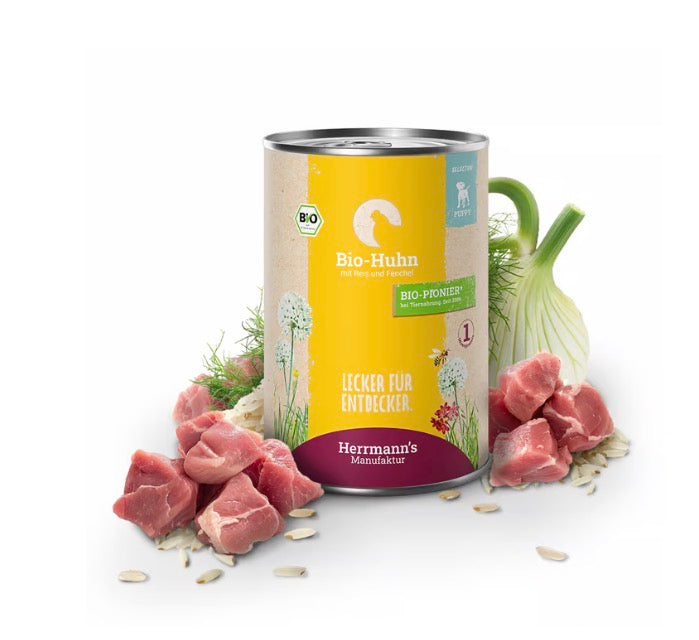 Welpen- Nassfutter Huhn Zutaten 