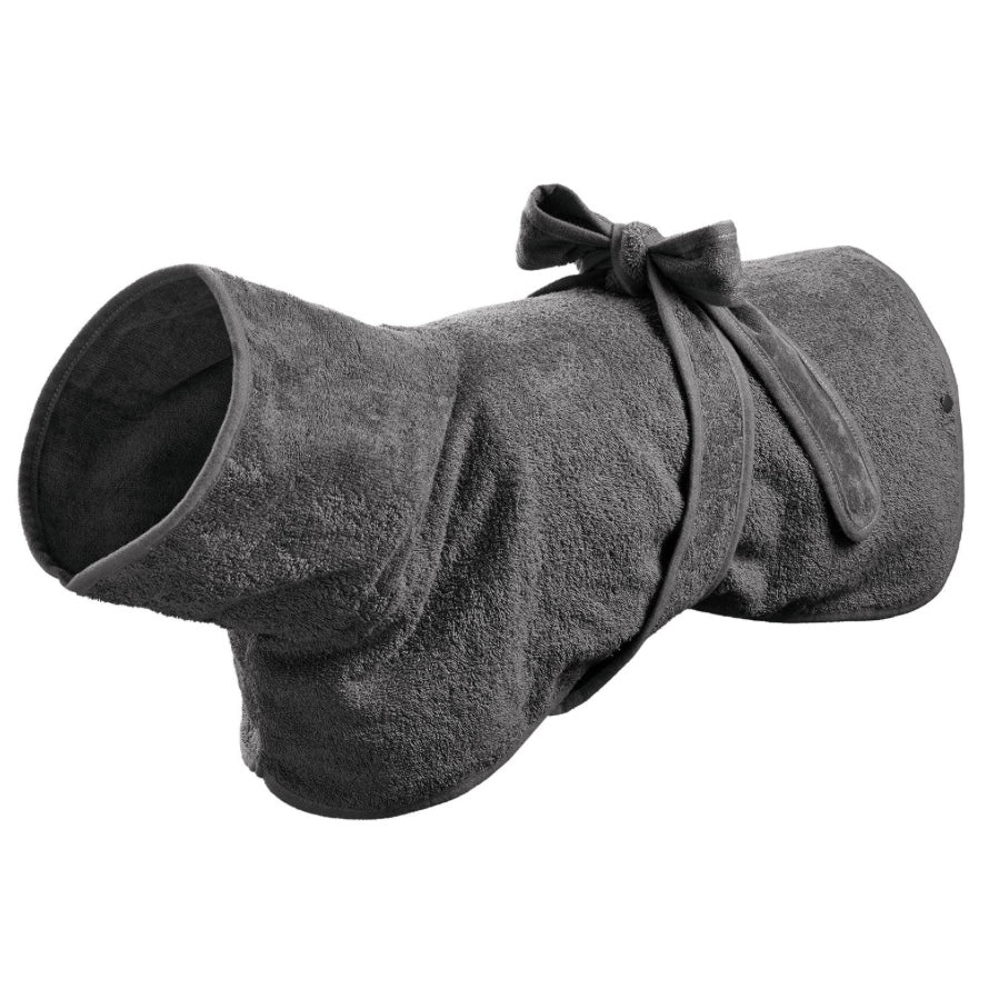 Hunter Bademantel für Hunde Modell  Riga grau