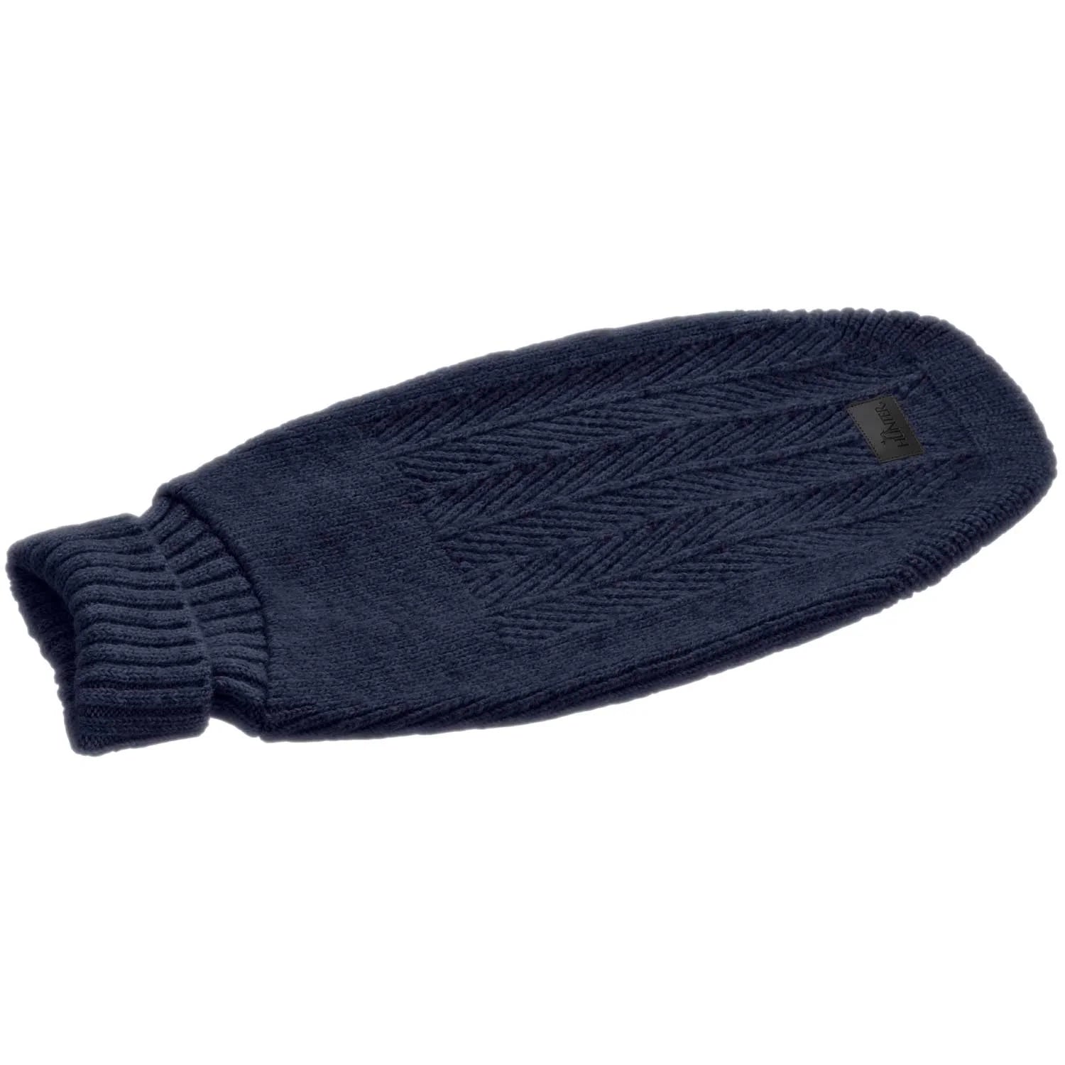 Hunter Pullover  Genf für Hunde dunkelblau. Gestrickt