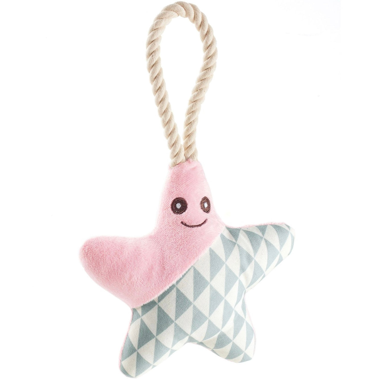 Hunter Salima Stern aus Plüsch rosa und Grau-weiß gemustert