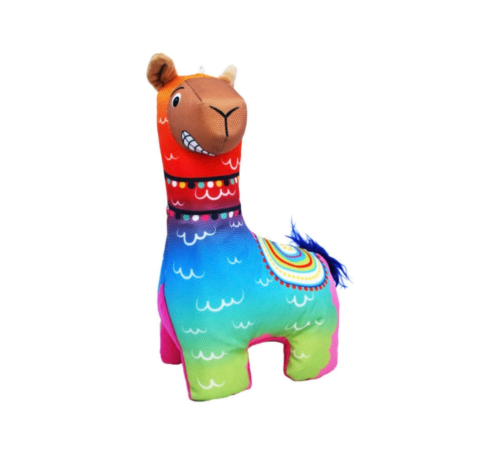 KONG Ballistic Vibez Lama in Größe S - robustes Hundespielzeug aus strapazierfähigem Material, assortierte Farben