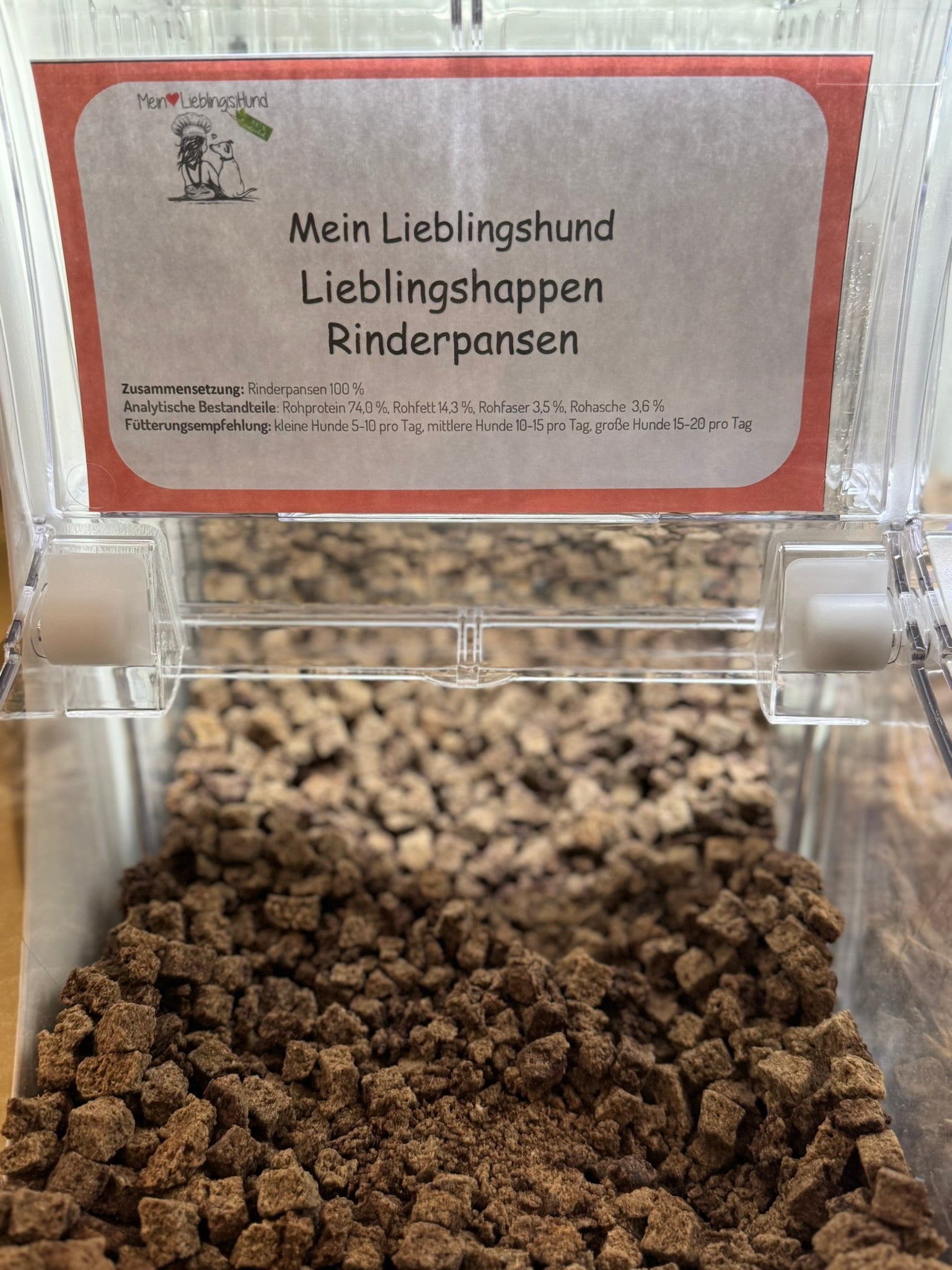 Lieblingshappern Rinderpansen Hundeleckerlis  in Selbstbedienungsbox 