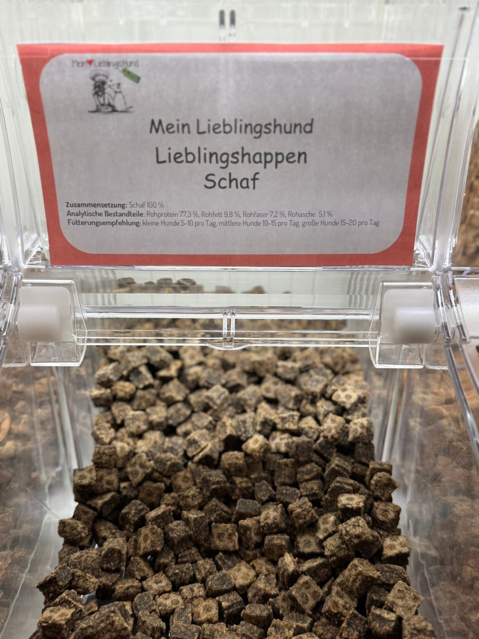 Lieblingshappen Schaf Hundeleckerlis  Selbstbedienungsbox 