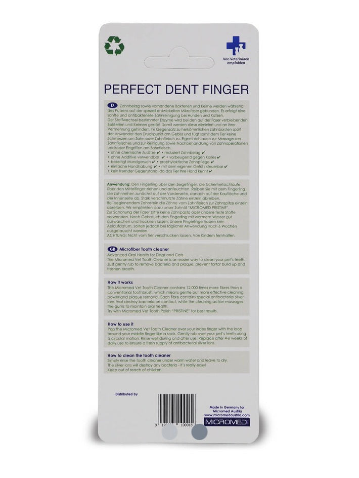Die Rückseite von der Verpackung vom Fingerling mit der Beschreibung 