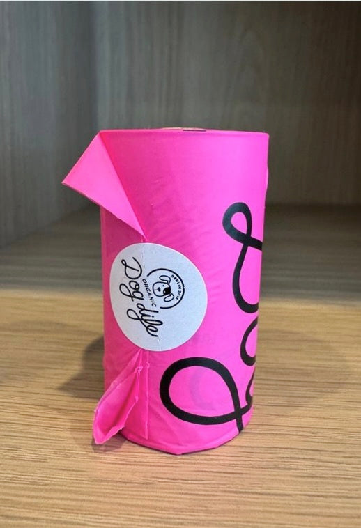 Rolle Kotbeutel pink