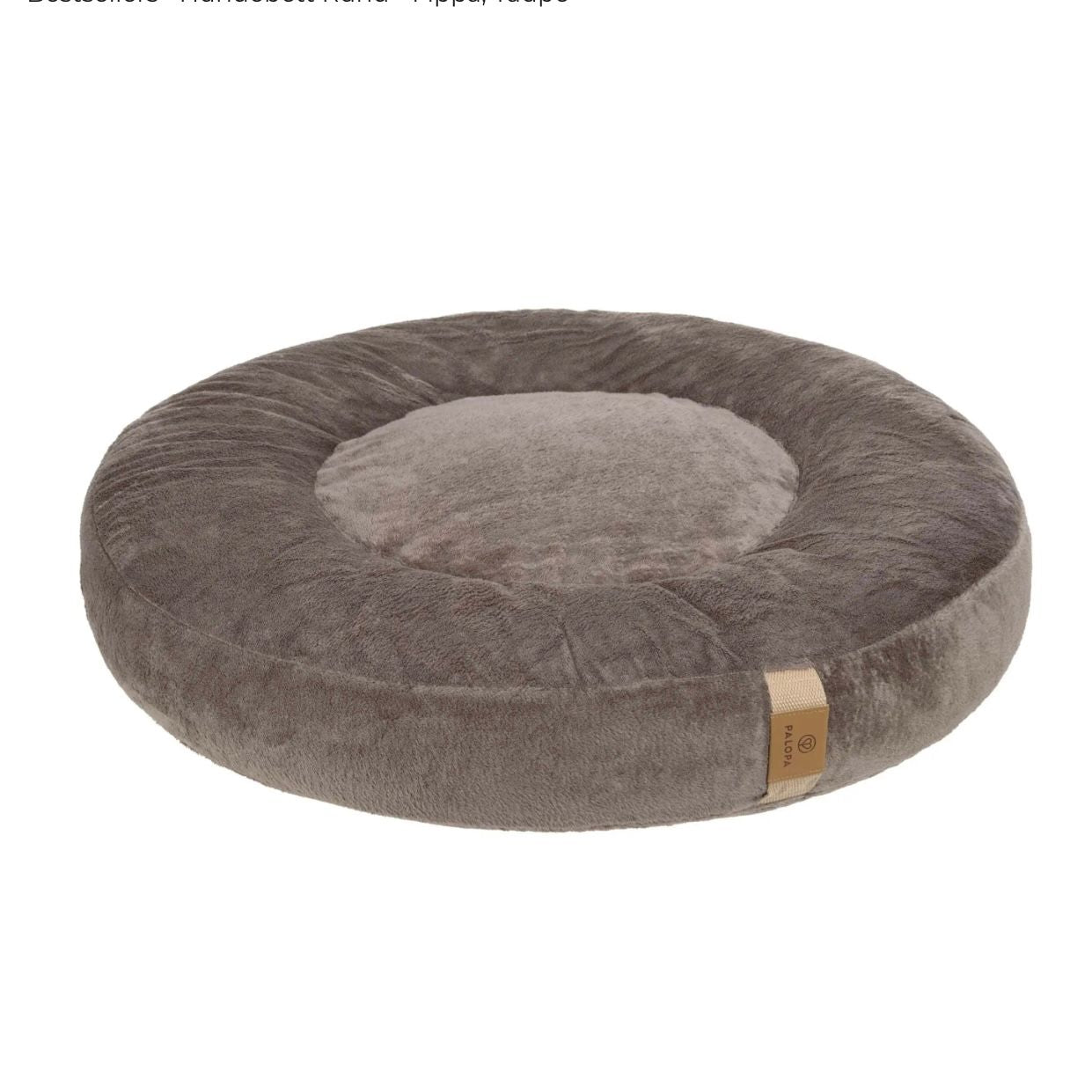 Taupe Farbenes rundes Hundebett