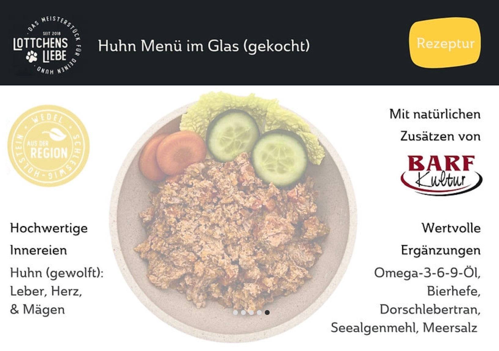 Rezeptur vom Lottchens Liebe Huhn Menü
