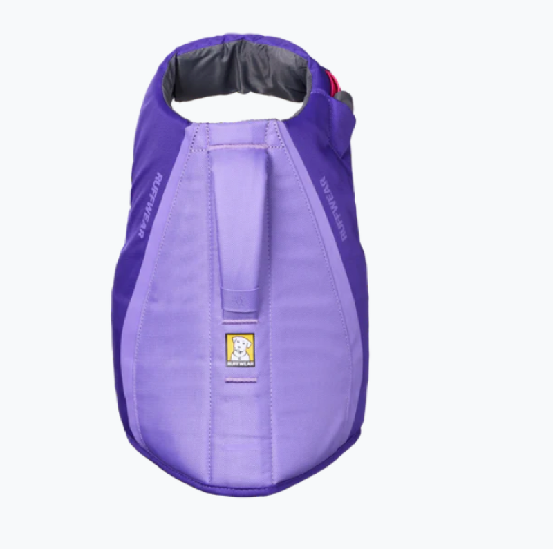 Violette  Ruffwear Float Coat Schwimmweste für Hunde mit robustem Griff am Rücken, ergonomischer Passform und strapazierfähigem Material für sicheres Schwimmen