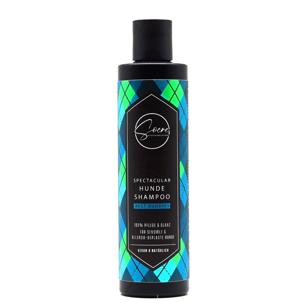 Eine Flasche Hundeshampoo für die Rüden 