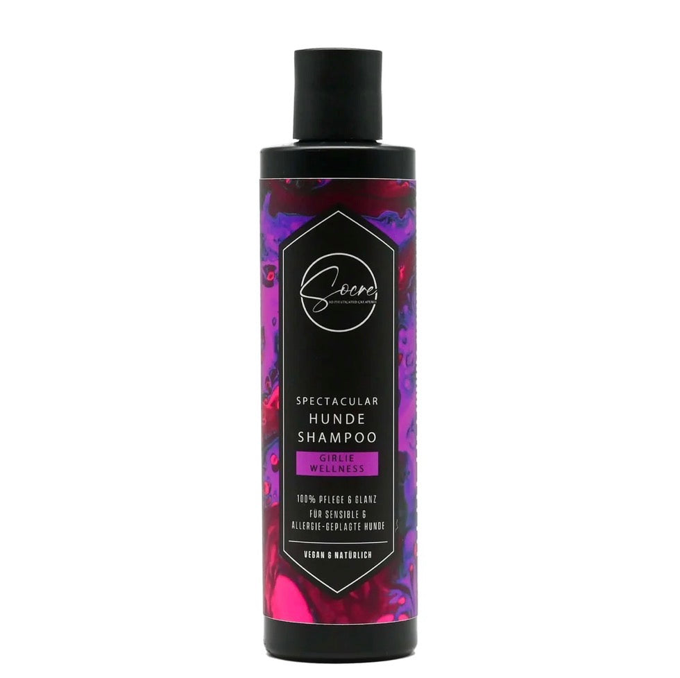 Eine Flasche Hundeshampoo für Hundedamen