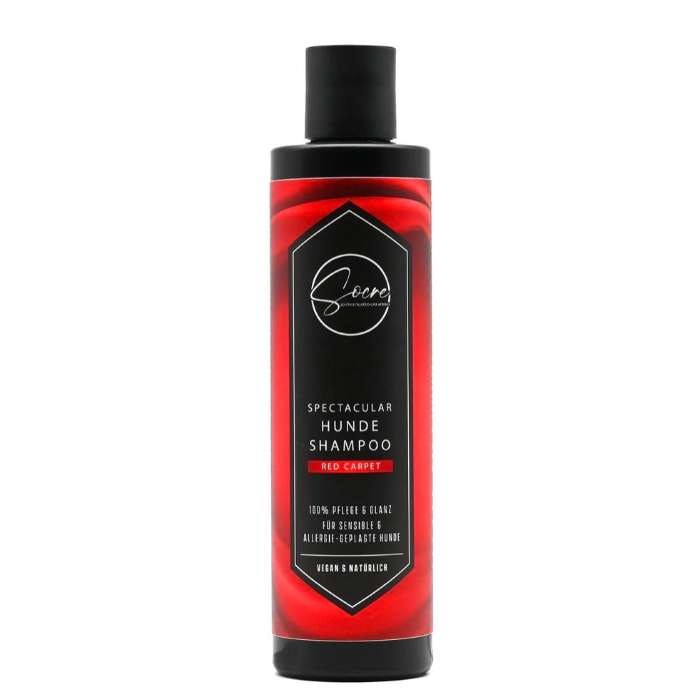 Eine Flasche Hundeshampoo mit Duft 