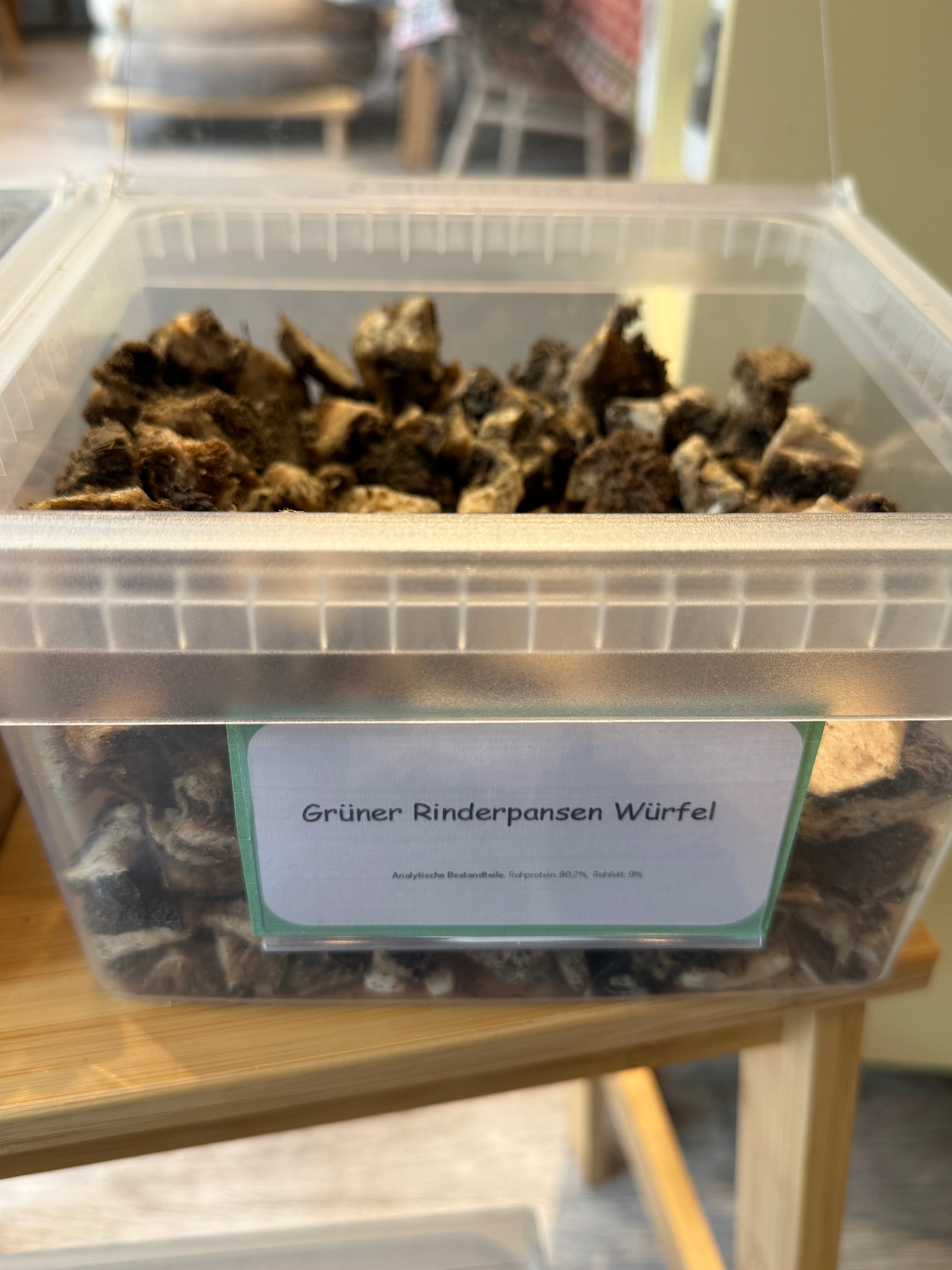 Gefriergetrocknetes Grüner Rinderpansen 