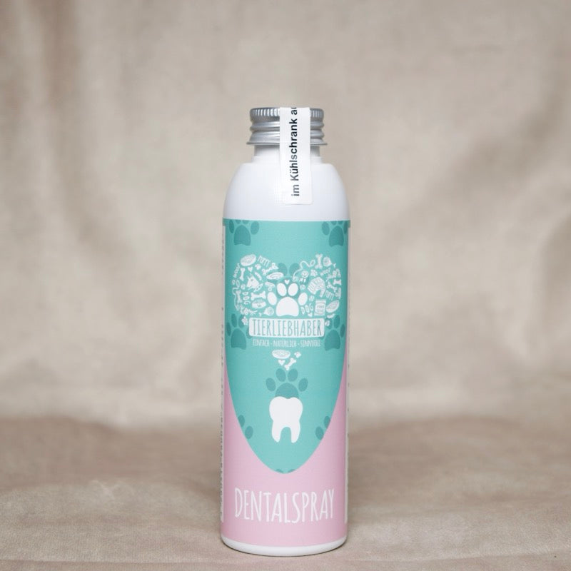 Tierliebhaber Dental Spray für Hunde mit Minzgeschmack, natürliche Zahnpflege gegen Mundgeruch und Zahnbelag, 150 ml Flasche 