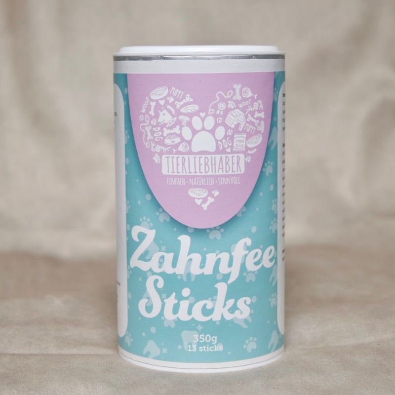 Tierliebhaber Zahnfee Sticks für Hunde in Dose, funktionale Zahnpflege-Sticks zur Unterstützung der Maulhygiene und Reduzierung von Zahnbelag, 350 g