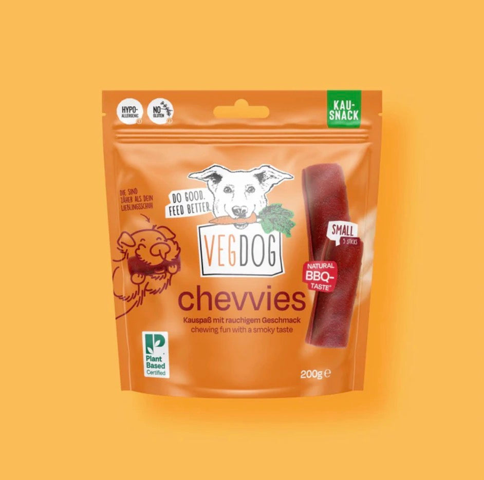 Eine Verpackung von Vegdog Chevies Small 