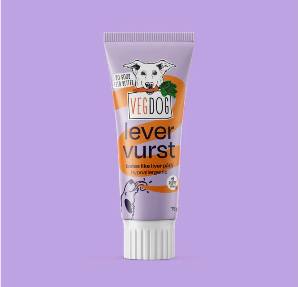 Tube mit vegane Belohnungspaste der Firma Vegdog 
