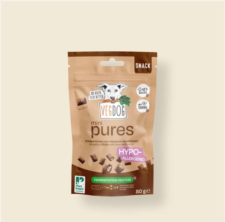 Vegetarische Hundeleckerlies von der Firma Vegdog 