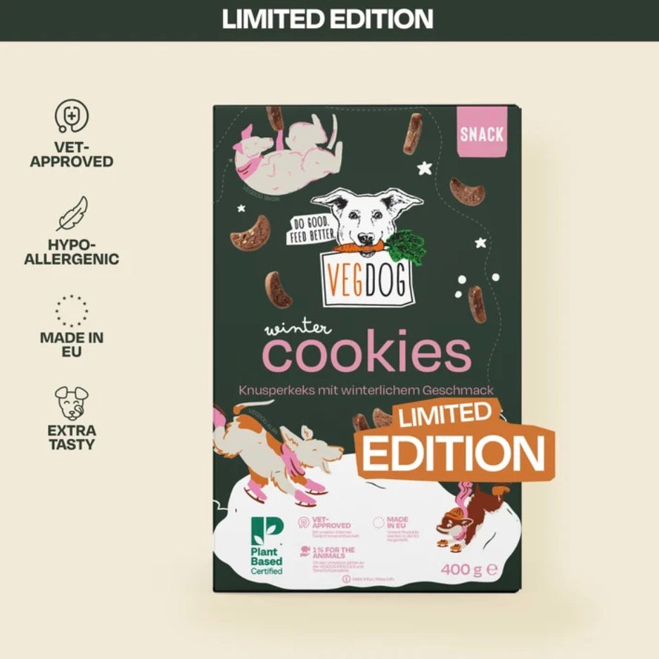 Vegetarische Hundekekse Winter Edition von Vegdog 
