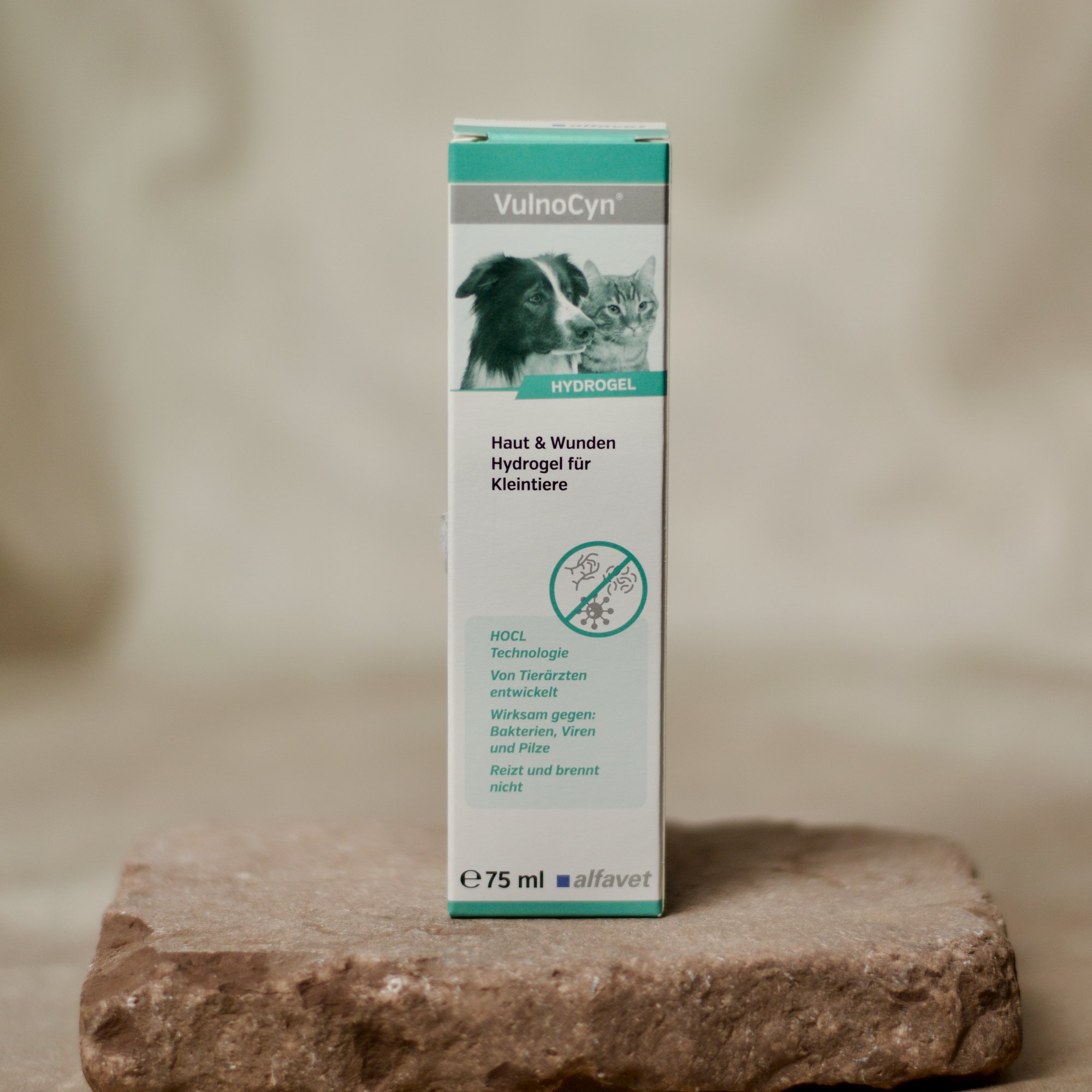 Vulnocyn Hydrogel für Kleintiere, Haut- und Wundenpflege bei Schnittverletzungen, Hautirritationen, Insektenstichen und Zeckenbissen