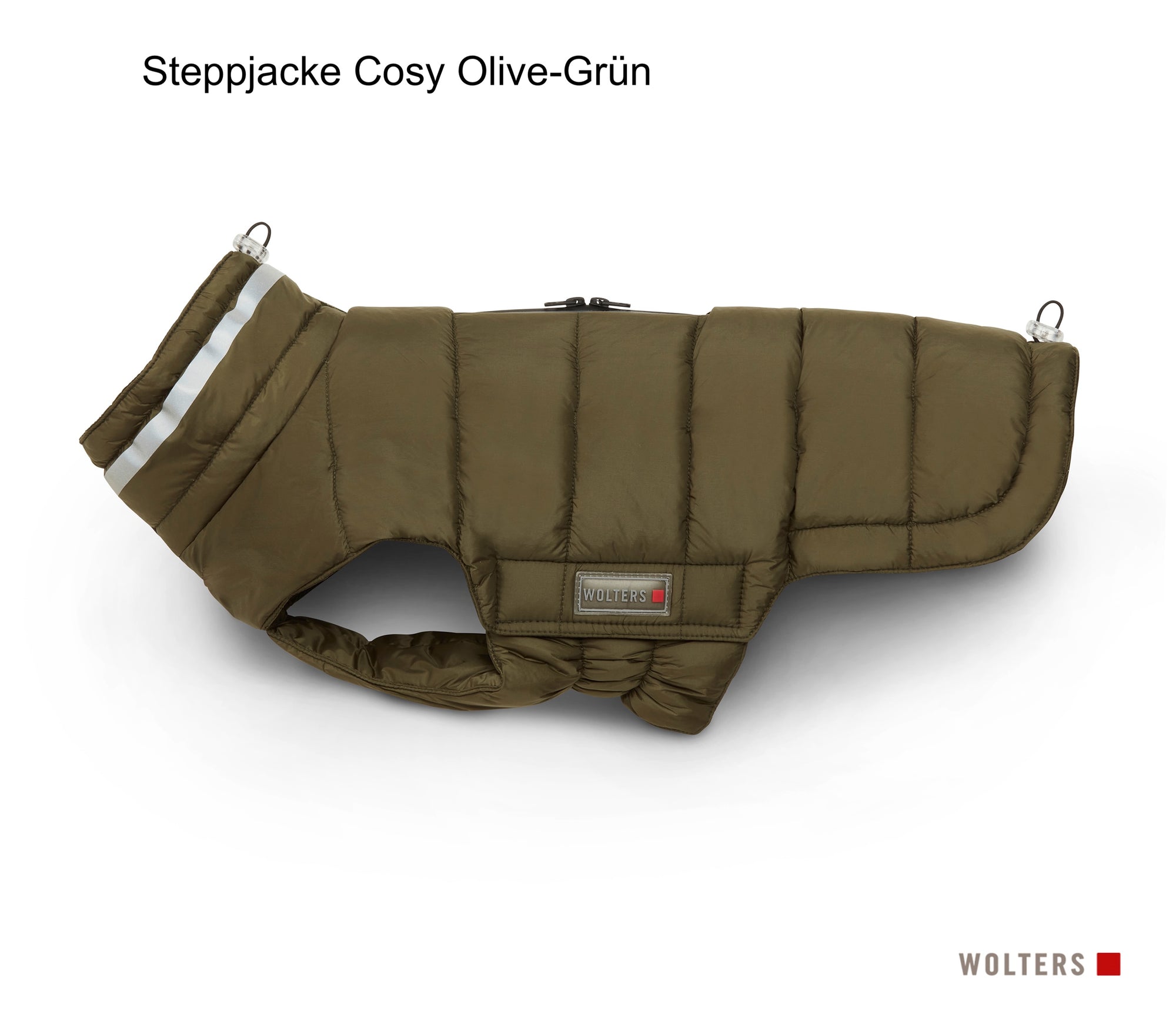 Wolters Steppjacke „Cosy“ in Olive für Dackel oder Hunde mit langem Rücken