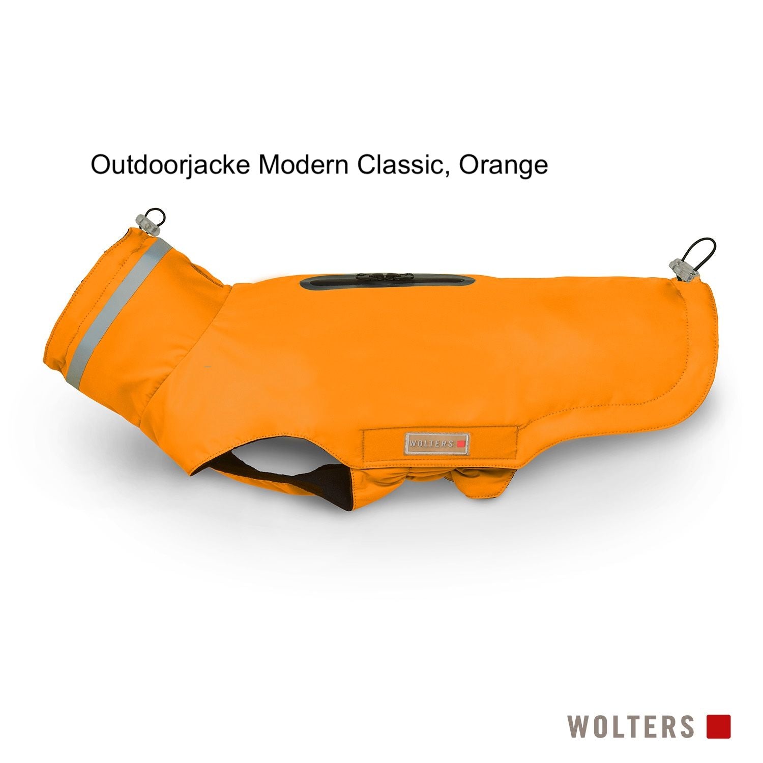 Wolters Outdoorjacke Modern Classic in Orange – wasserabweisende Hundejacke mit reflektierenden Elementen und Geschirraussparung für Outdoor-Aktivitäten