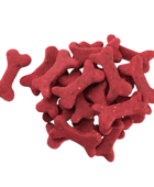Rote Hundekekse in Knochenform